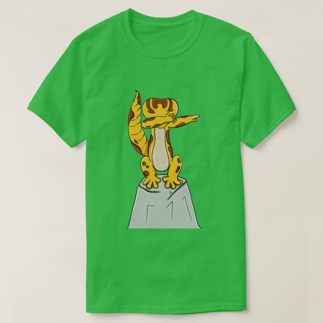 Leopard Gecko Dabbing T-Shirt (Design Front)