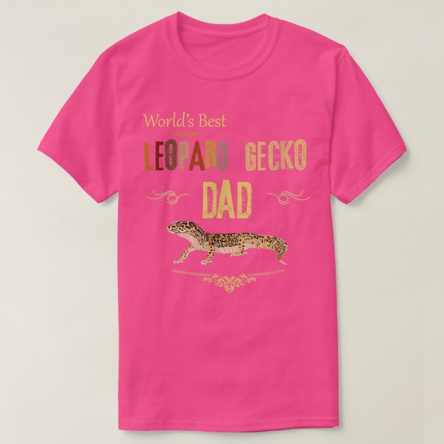 Leopard Gecko Dad Fathers Day Gift Pet Lizard  T-Shirt (Design Front)