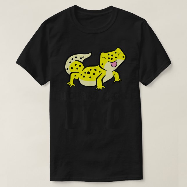 Leopard Gecko Dad Lizard Reptile Leopard Gecko Pap T-Shirt (Design Front)