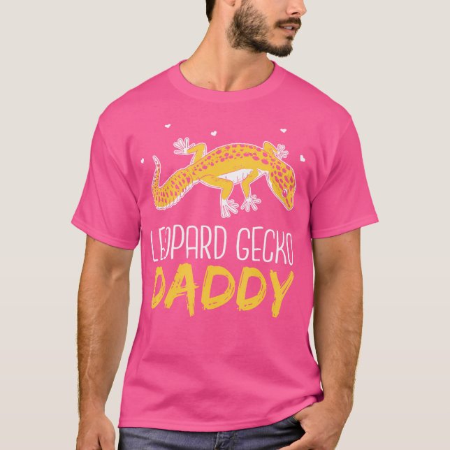 Leopard Gecko Daddy Lizards Reptile Lizard Leopard T-Shirt (Front)