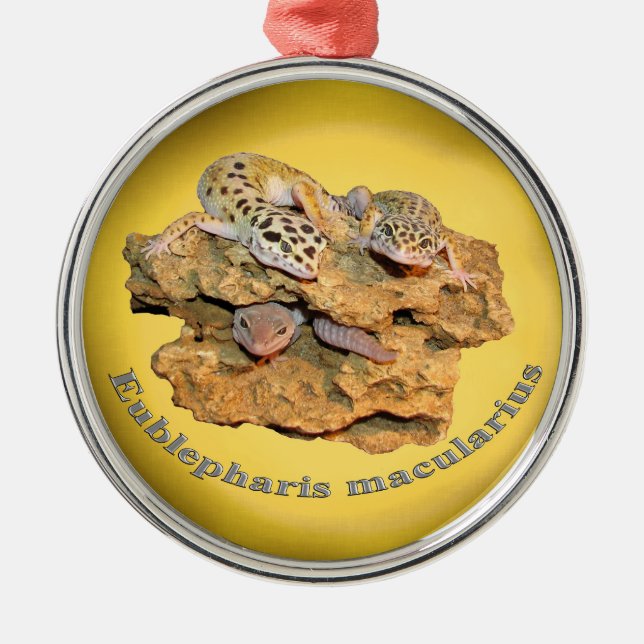 Leopard gecko design for all! metal tree decoration (Front)