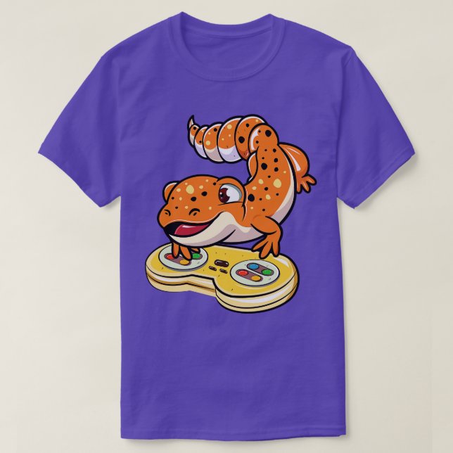 Leopard Gecko Gamer T-Shirt (Design Front)
