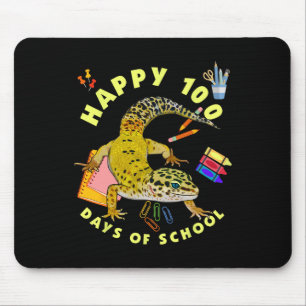 Leopard Gecko Happy 100 Days Of School Funny Mouse Pad
