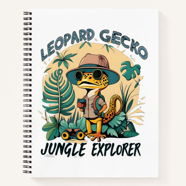 Leopard Gecko Jungle Explorer : Wild Adventure Notebook (Front)