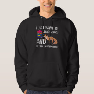 Leopard Gecko Mum Reptile Owner Book Nerd Book Hoodie
