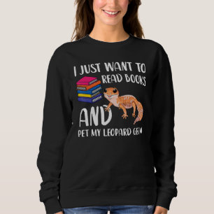 Leopard Gecko Mum Reptile Owner Book Nerd Book Sweatshirt