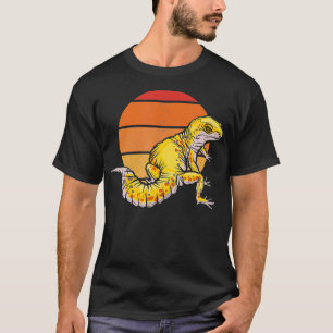 Leopard Gecko Retro Vintage Sunset Lizard Reptile  T-Shirt