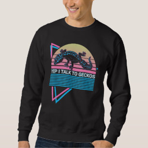 Leopard Gecko Retro Yep I Talk To Geckos Sweatshirt