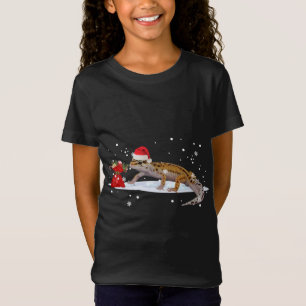 Leopard Gecko Santa Christmas Lovers Xmas Lights T-Shirt
