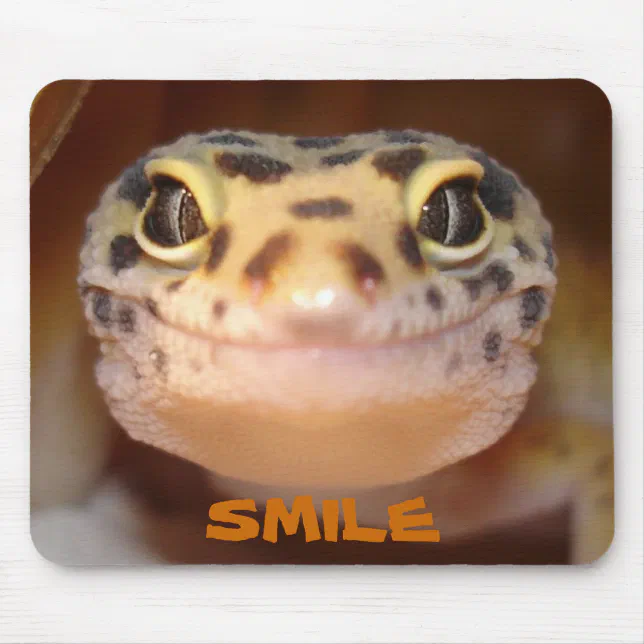 Leopard Gecko Smile Mouse Pad