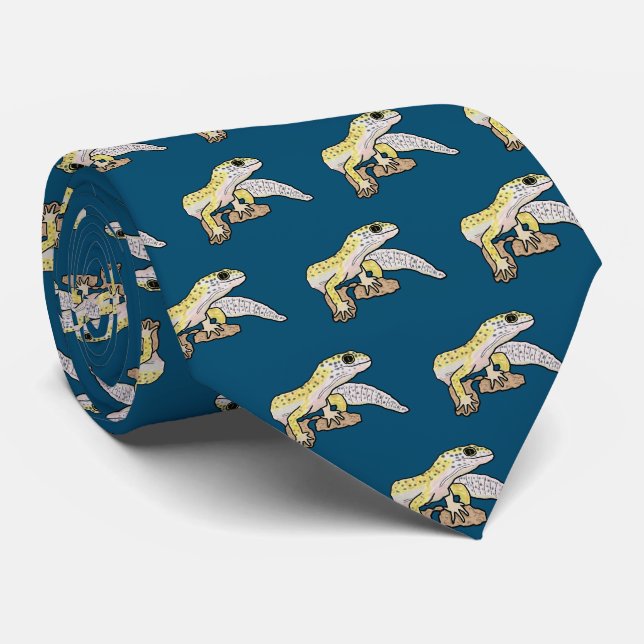 Leopard Gecko Tie (Rolled)