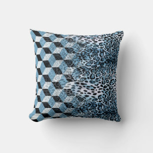 Leopard Geometric, Animal Skin Design. Cushion