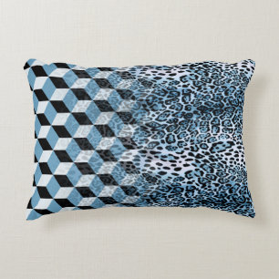 Leopard Geometric, Animal Skin Design. Decorative Cushion