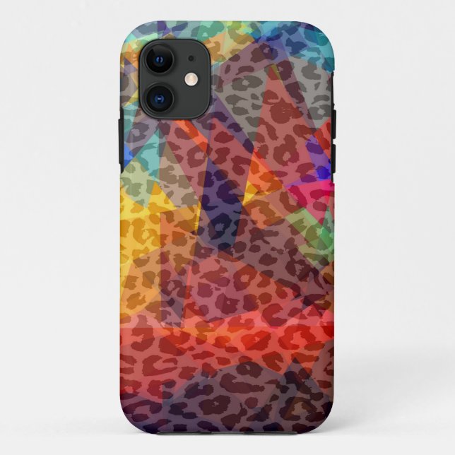 Leopard Geometric Pattern | Mosaic Abstract Art Case-Mate iPhone Case (Back)