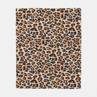 Leopard Geometrical: Patterned Illustration Fleece Blanket