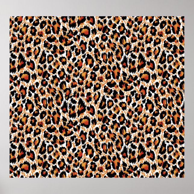 Leopard Geometrical: Patterned Illustration Poster (Front)