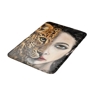 Leopard Girl Bath Mat
