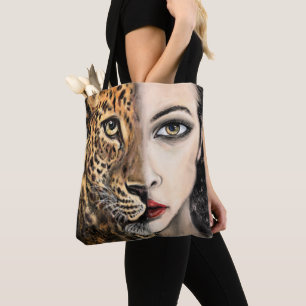Leopard Girl Tote Bag