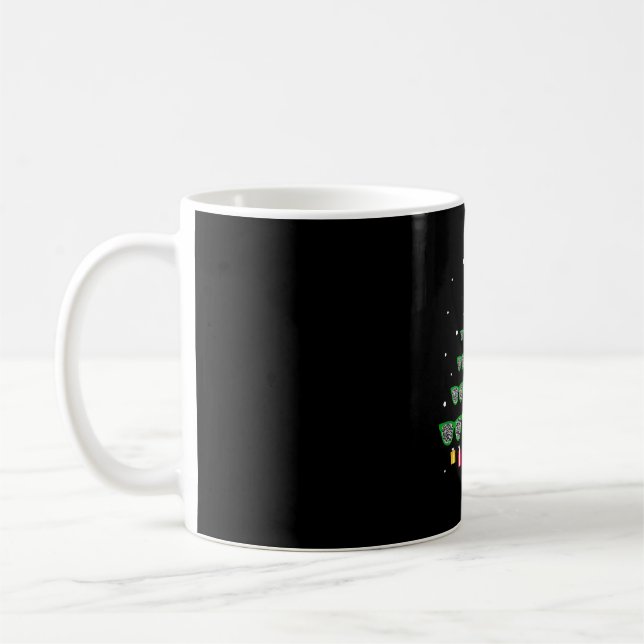 Leopard Glasses Xmas Tree Optometrist Christmas Coffee Mug (Left)