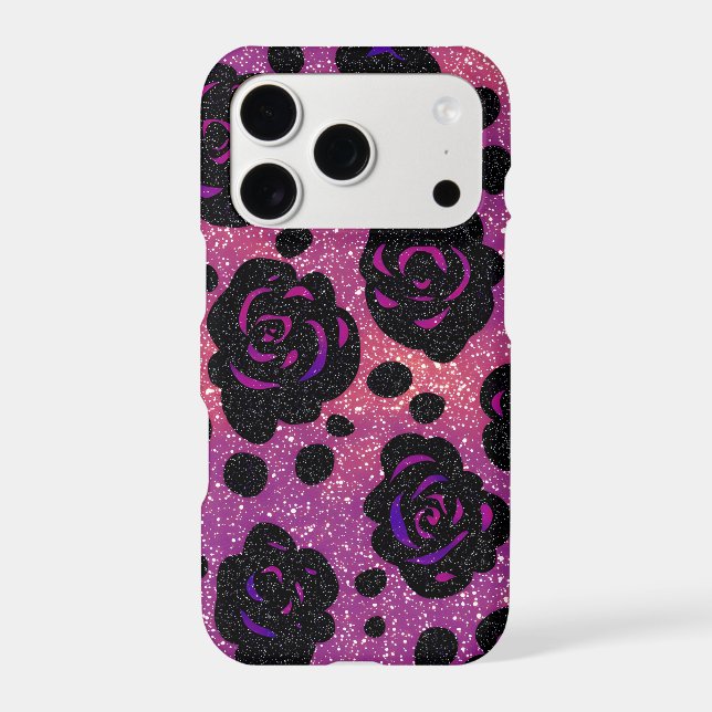 Leopard Glitter Rhinestone iPhone Case | Y2K Glam (Back)
