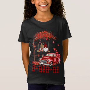 Leopard Gnome MiMi Red Truck Heart Tree Valentine' T-Shirt