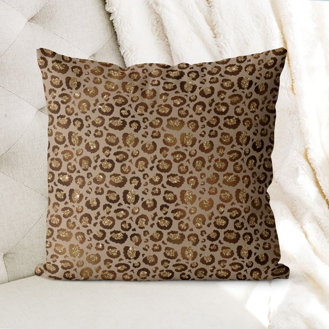 Leopard Gold Glitter  Cushion (Creator Uploaded)