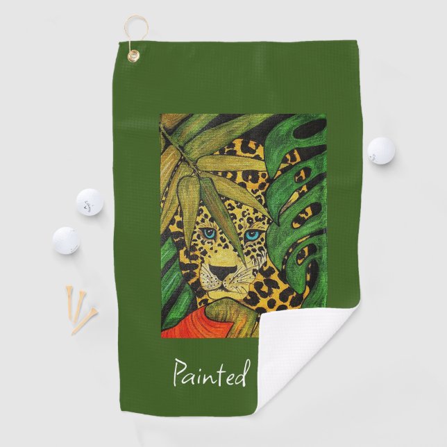 Leopard Golf Towel Painted Wild (InSitu)