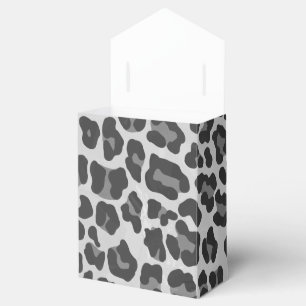 Leopard Grey and Light Grey Print Favour Box