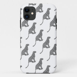 Leopard Grey and Light Grey Silhouette Case-Mate iPhone Case