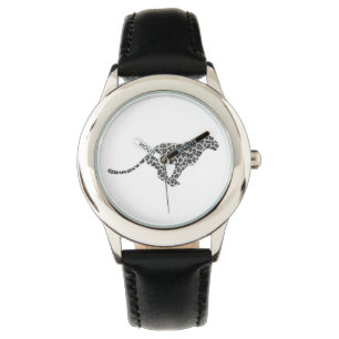 Leopard Grey and Light Grey Silhouette Watch