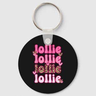 Leopard Groovy Lollie Valentine's Day Women Valent Key Ring