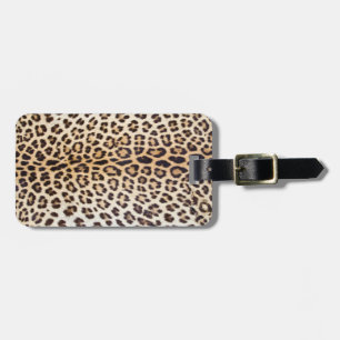 Leopard hair luggage tag