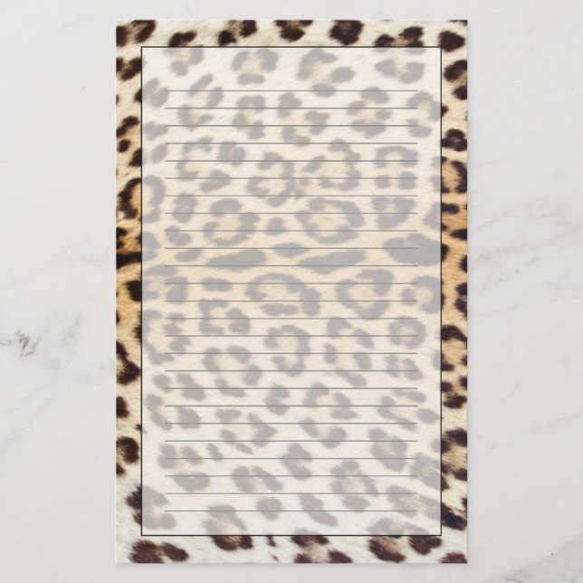 Leopard hair stationery (Front)