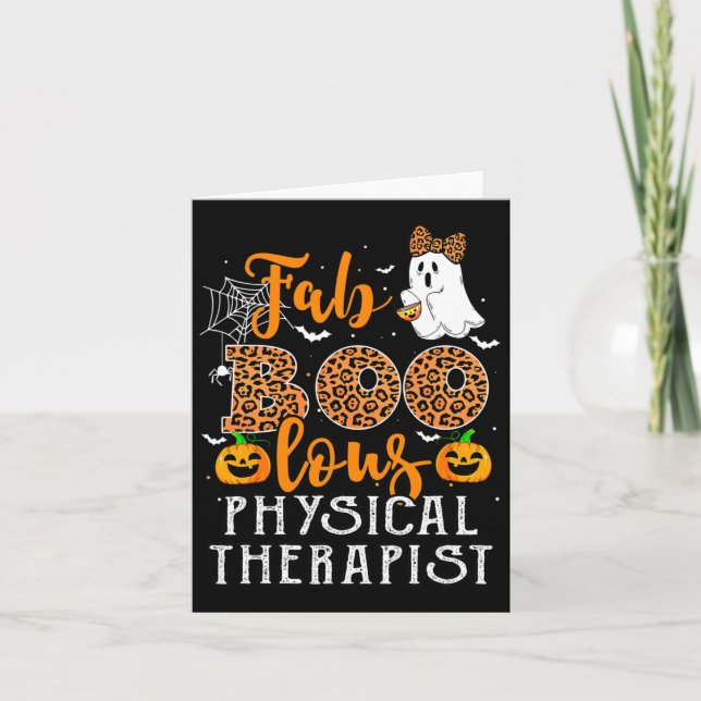 Leopard Halloween Costume For Physical Therapist F Card (Front)