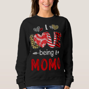 Leopard Happy Mother's Day I Love Being A Momo Buf Sweatshirt