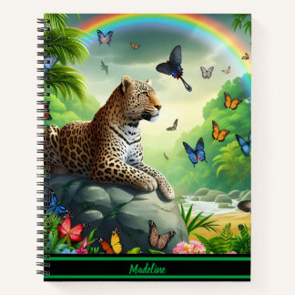 Leopard Haven: Colourful Tropical Surroundings Notebook