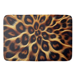 Leopard Haven: Soft Textures, Bold Prints Bath Mat