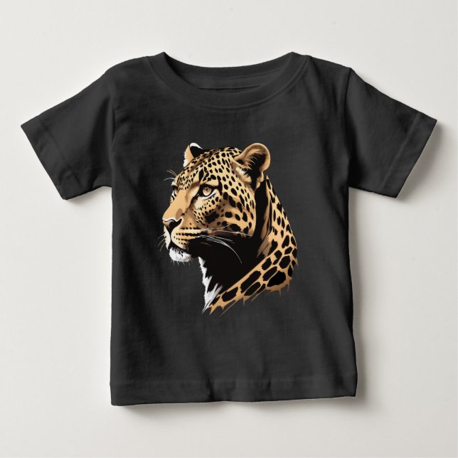 Leopard Head Baby T-Shirt (Front)