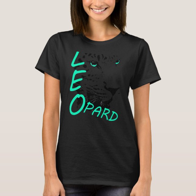 Leopard Head Leopard Big Cat Premium T-Shirt (Front)