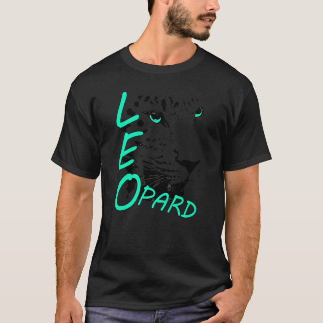 Leopard Head Leopard Big Cat Premium T-Shirt (Front)