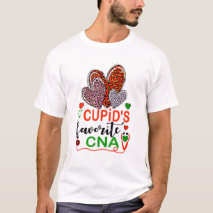 Leopard Heart Cupid's Favourite CNA Valentines Day T-Shirt