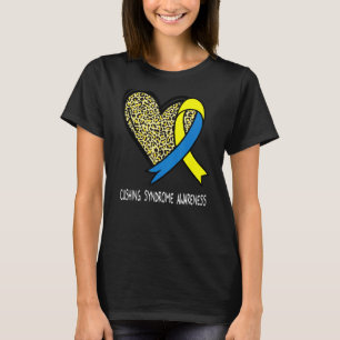 Leopard Heart Cushing Syndrome Awareness Yellow &  T-Shirt