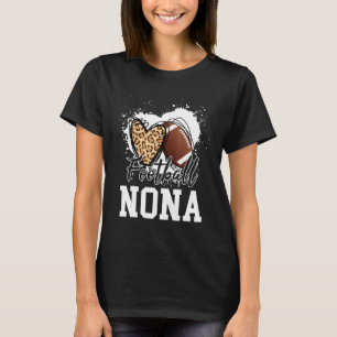 Leopard Heart Football Nona T-Shirt