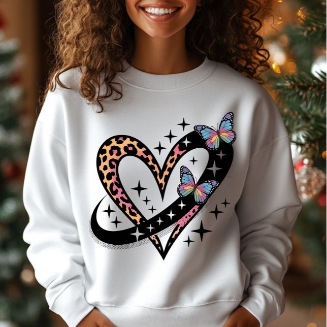 Leopard Heart Infinity Butterfly T-Shirt (Creator Uploaded)