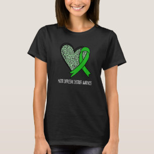 Leopard Heart Major Depressive Disorder Awareness  T-Shirt
