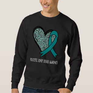 Leopard Heart Polycystic Kidney Disease Awareness  Sweatshirt