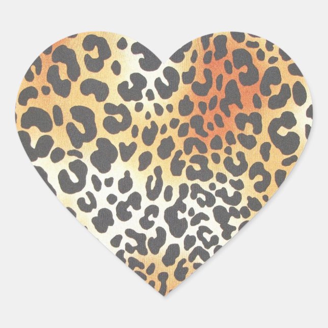 Leopard Heart Sticker (Front)