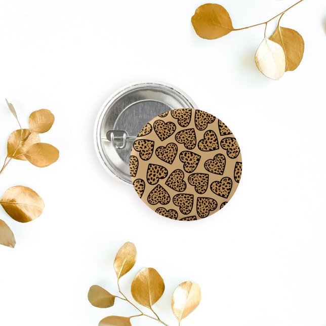 Leopard hearts Button (Creator Uploaded)