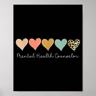 Leopard Hearts Valentine's Day For Mental Health C Poster