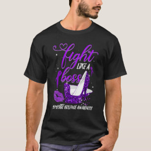 Leopard Heels Fight Like A Boss Domestic Violence  T-Shirt